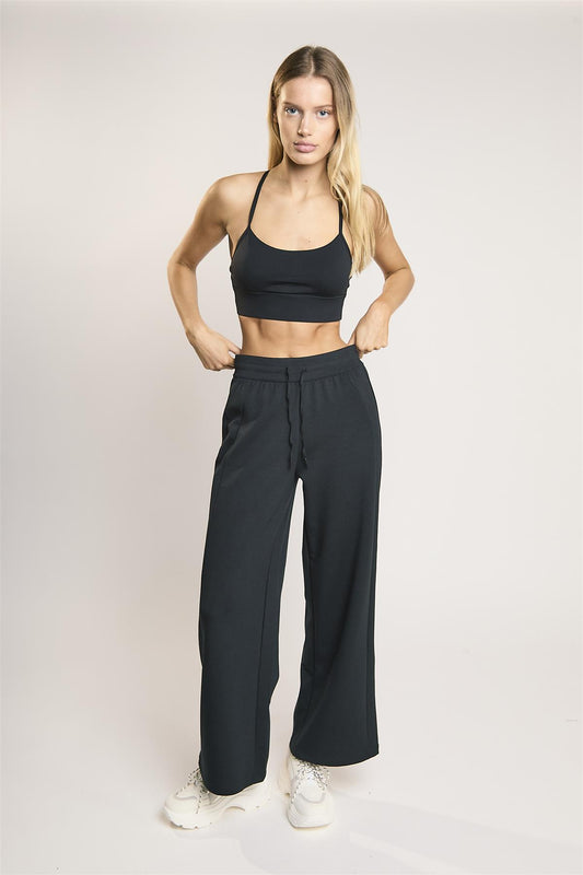 Signature Black Scoop-Neck Crop-Top