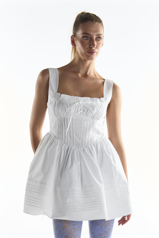 White Corset Mini Dress