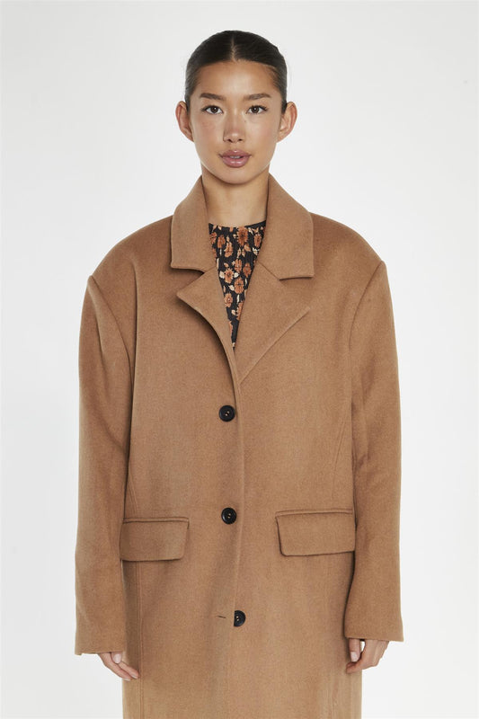 Classic Longline Coat - Tan