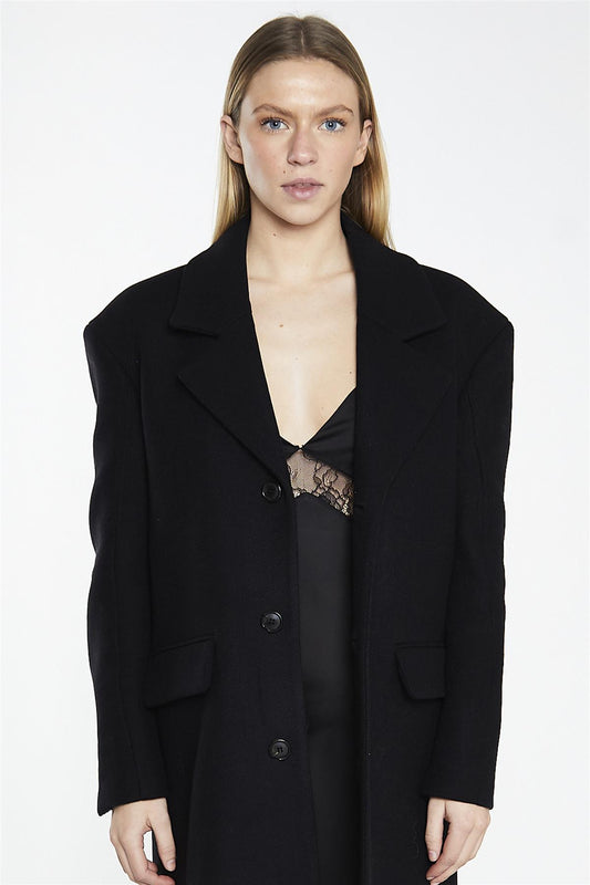 Classic Longline Coat - Black