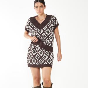 Glamorous Care Brown Geometric Mini Skirt