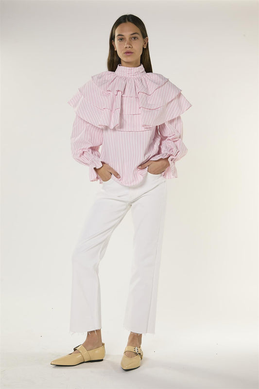 White Cropped Flared Jeans