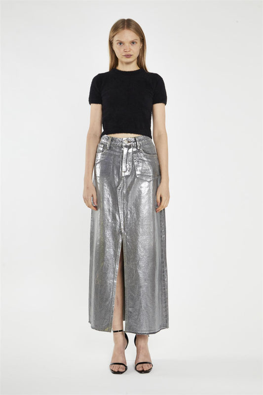 Black Fluffy Knit Crop-Jumper