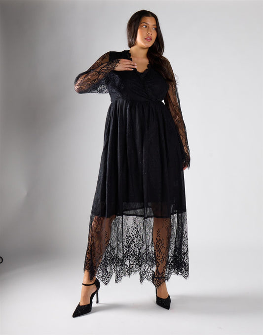 Glamorous Curve Black Maxi Dress