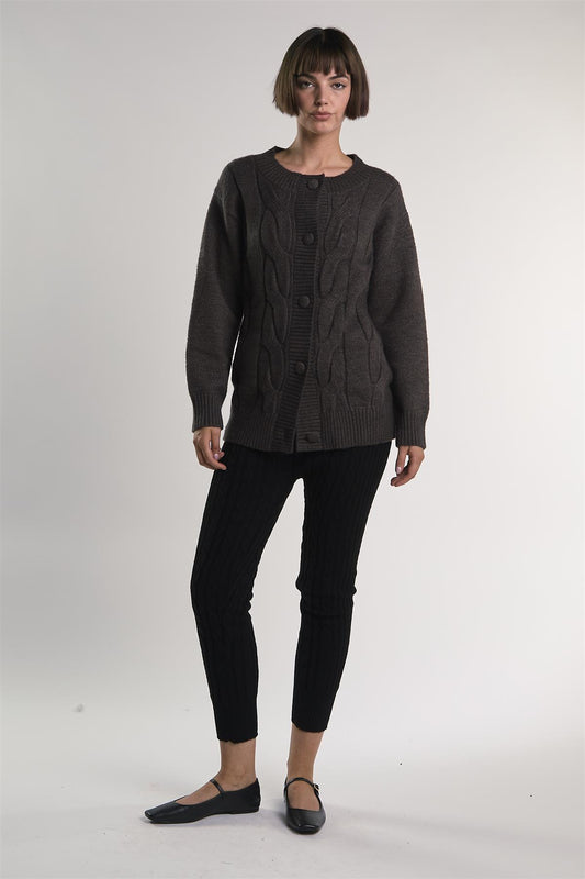 Black Capri-Knit Crop-Leggings