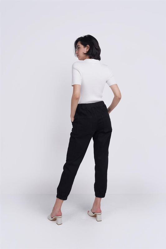 White V-Neck Collar Bodysuit