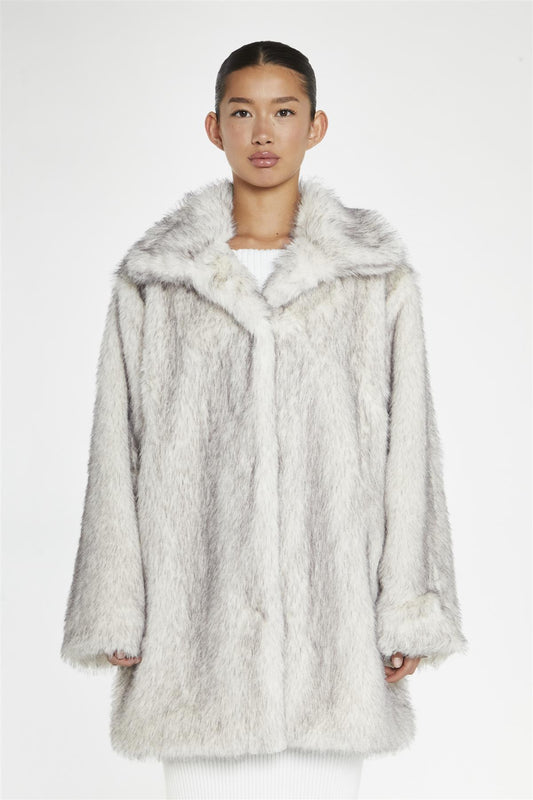 Faux Fur Jacket - Natural