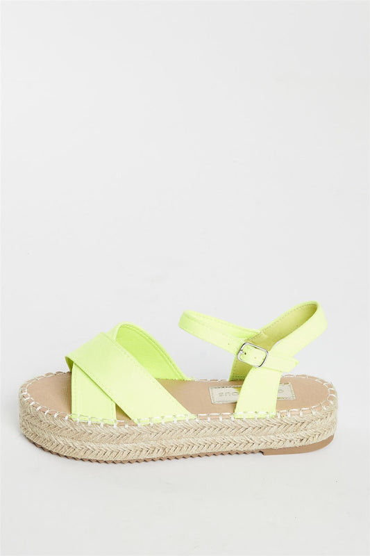 Lime Micro Espadrille Sandals