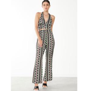 Glamorous Care Geometric Print Flared Trousers