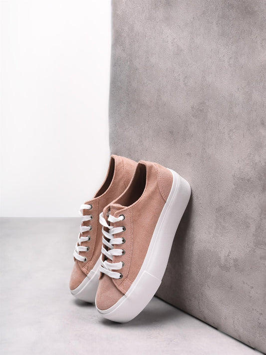 Blush Platform Ankle Trainers
