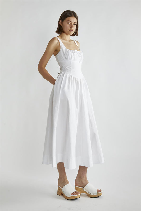 White Skater Midi-Dress