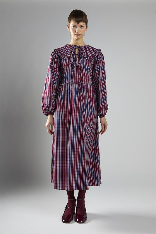 purple plaid dress Wednesday Jenna Ortega inspired dress