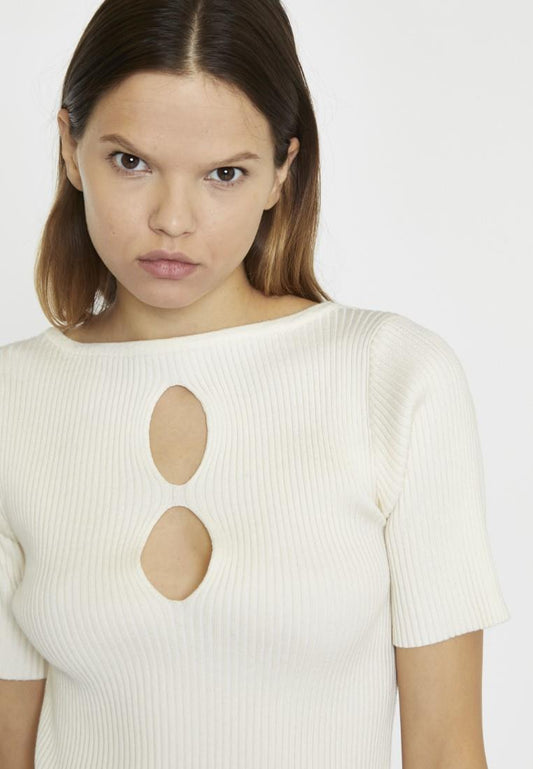 Cut Out Crop Top - Vanilla