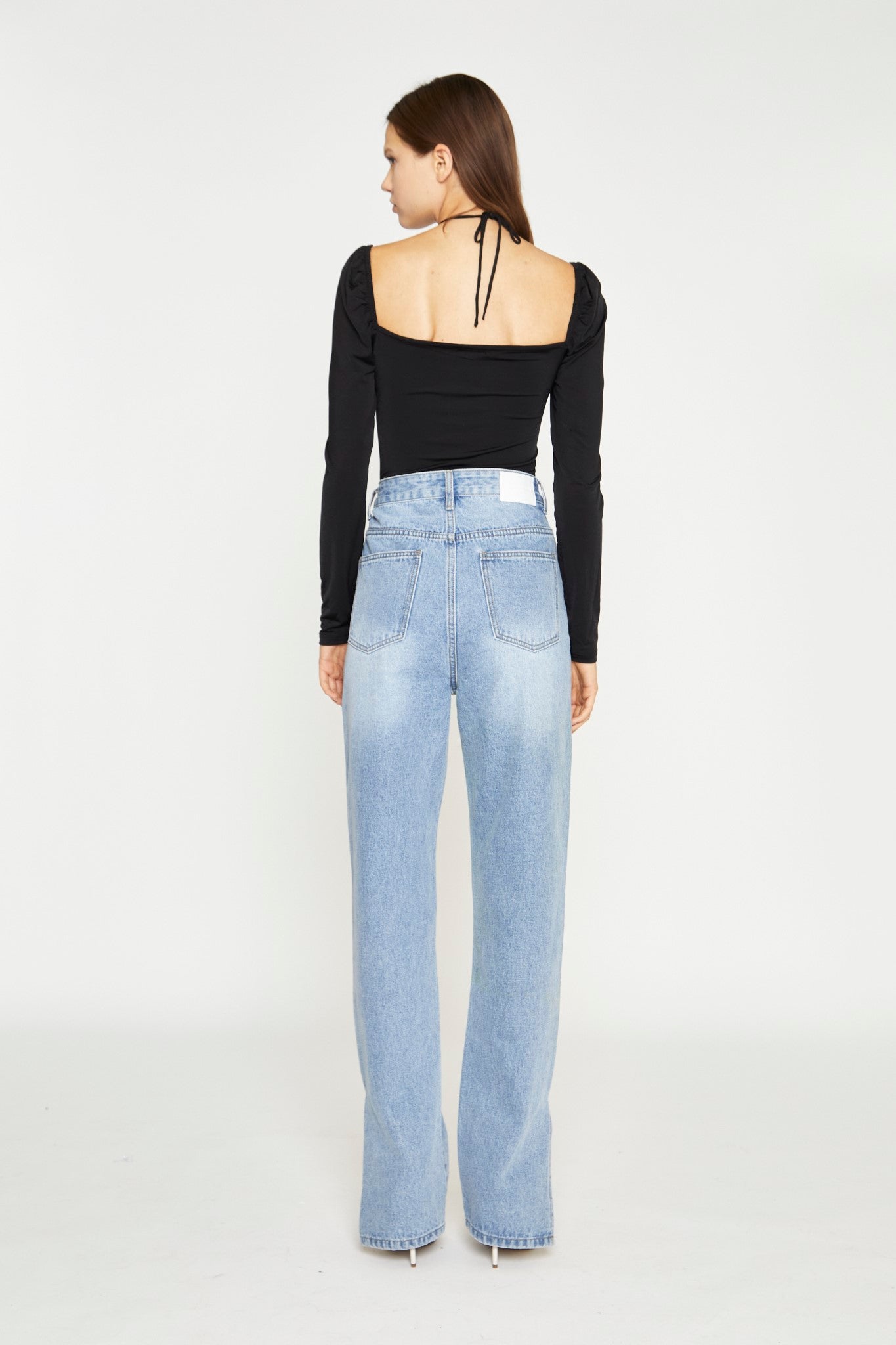 Black Long Sleeve Cut-Out -Bodysuit