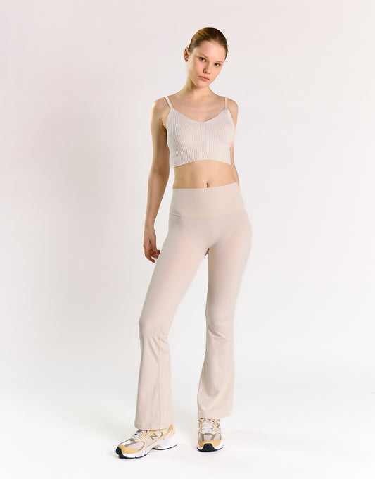 Off White Strappy Crop Top
