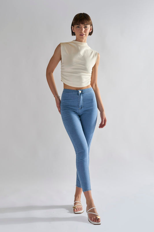 Glamorous Bleach Stonewash Skinny Jeans