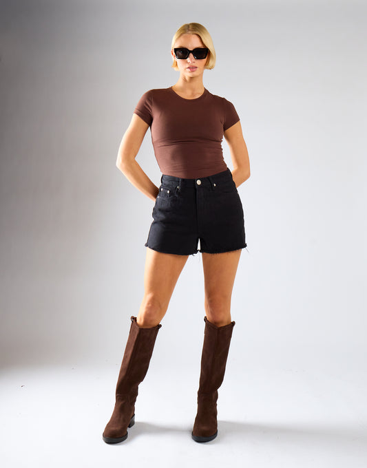 Black High Waisted Shorts