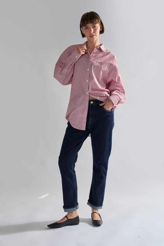 Dark-Indigo Straight-Leg Jeans