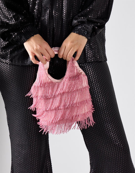 Fringe Mini Bag - Pink