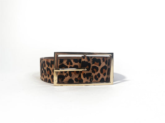 Leopard Buckled Belt