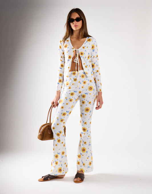 Sunflower Rib Flared Trousers