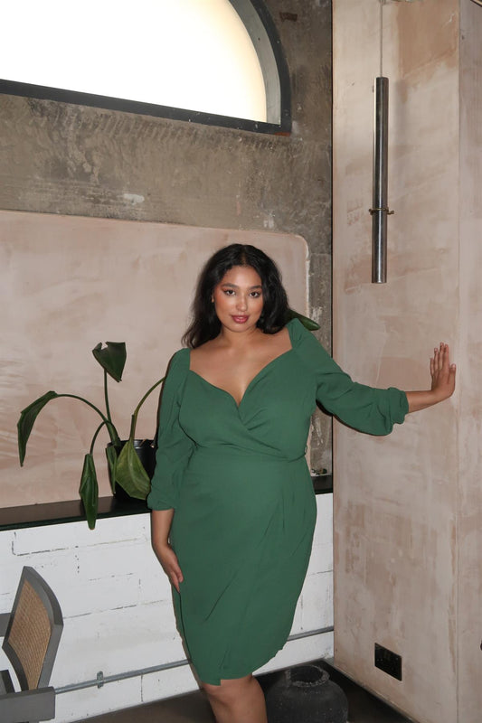 Green Midi-Party dress