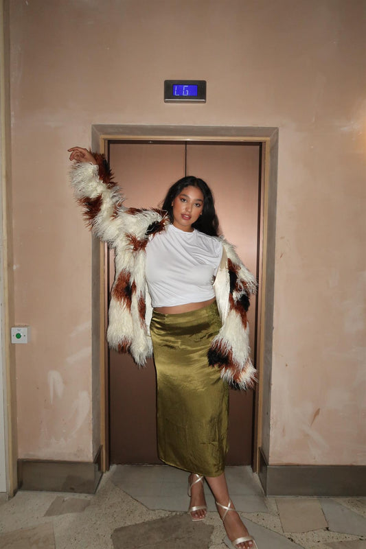 Olive Midi-Party skirt