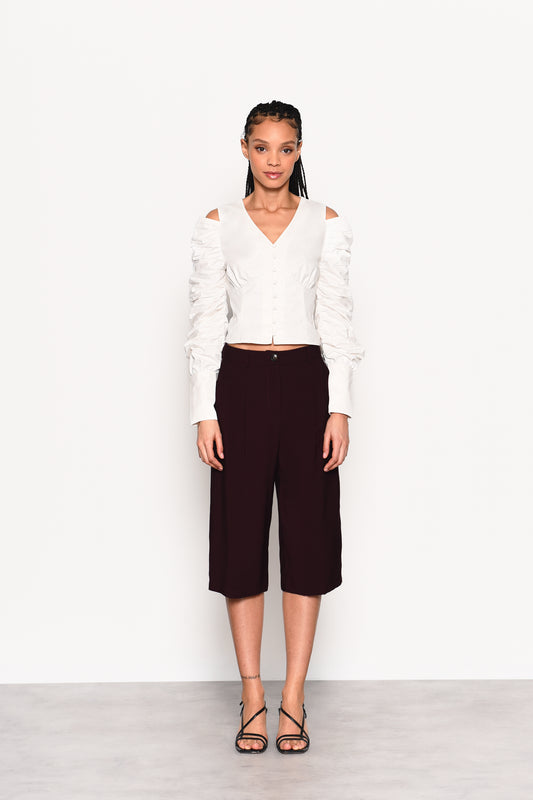 Glamorous Plum High Waisted Culottes