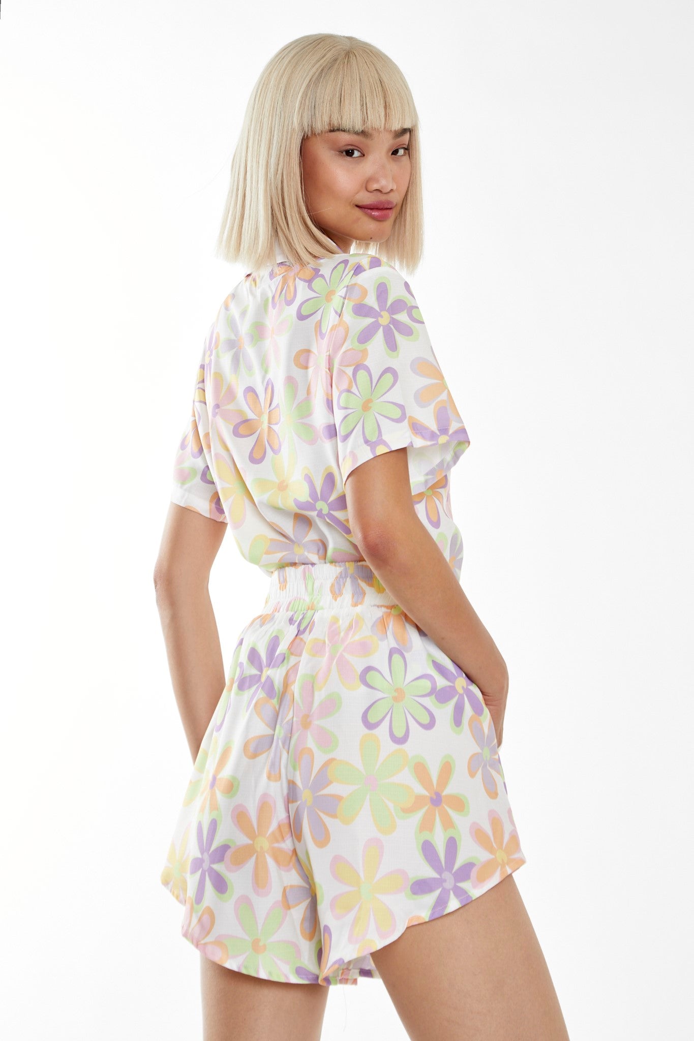 Pastel 60s Floral Shorts