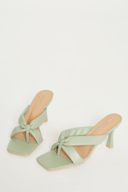 Glamorous Green Toe Pole Heels