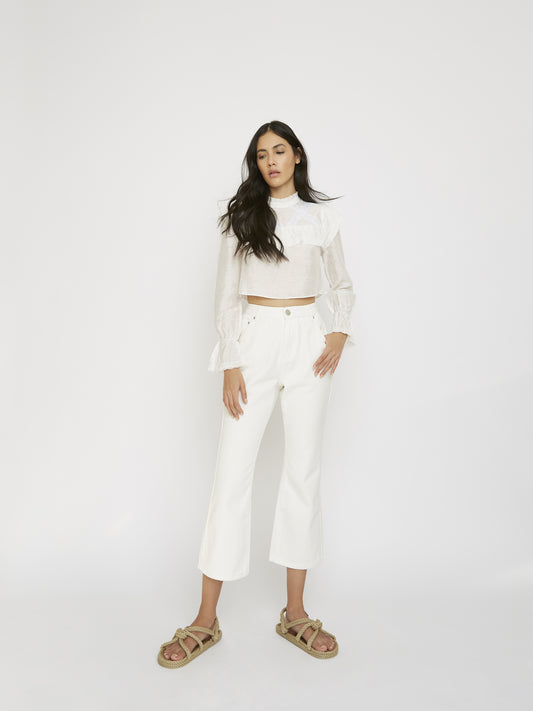 Glamorous White High Waisted Jeans