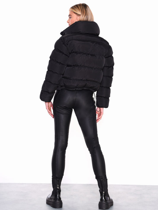 Glamorous Black Padded Puffer Long Sleeve Jacket