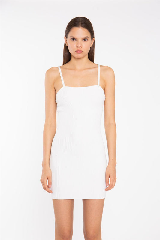 Off-White Knitted Mini-Dress