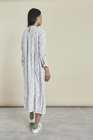 Bright-Ditsy Shift Midi-Dress