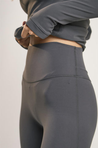 Signature Graphite-Grey Flare-Leggings