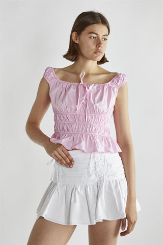 Candy Pink Short Sleeve Crop-Top