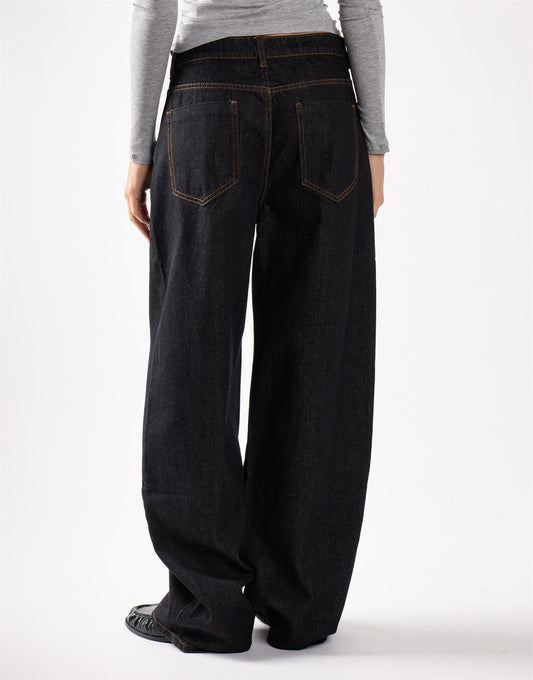 Indigo Wide Leg Baggy Jeans