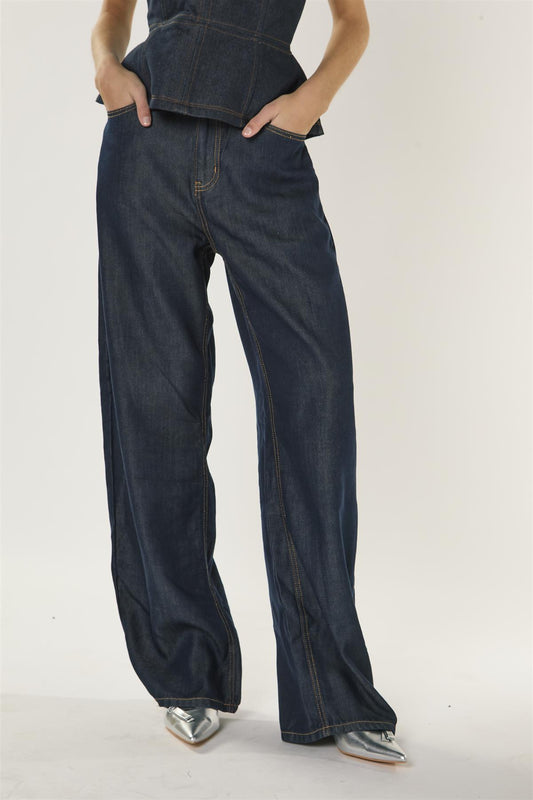 Dark Indigo Barrel Jeans