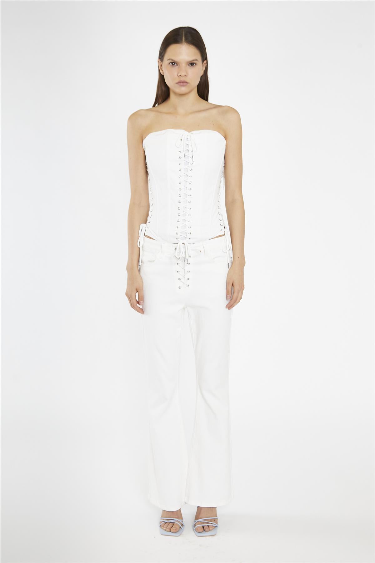 Off-White Lace-Up Corset-Top