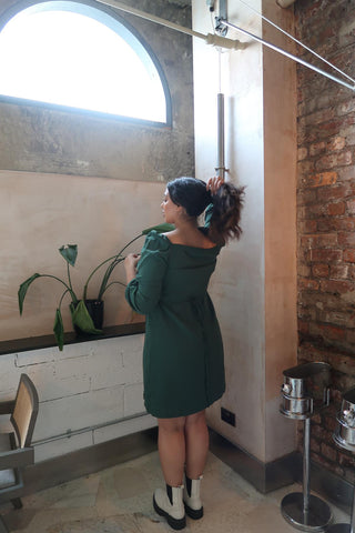 Green Midi-Party dress