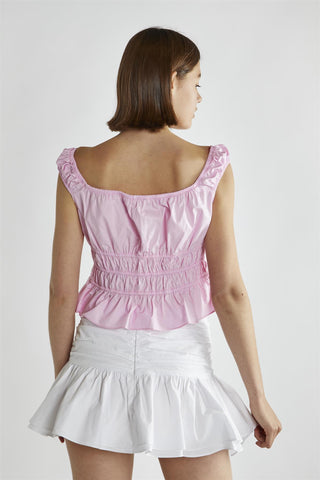 Candy Pink Short Sleeve Crop-Top