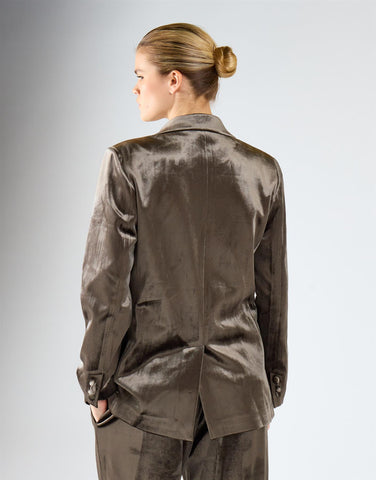 Grey Khaki Double Breasted Blazer