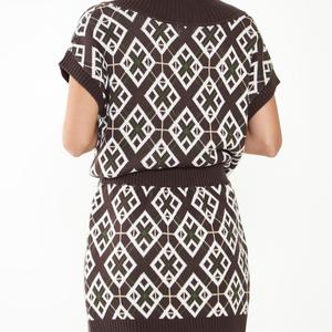Glamorous Care Brown Geometric Mini Skirt