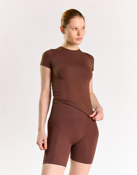 Agon Women's Coffee Activewear Shorts