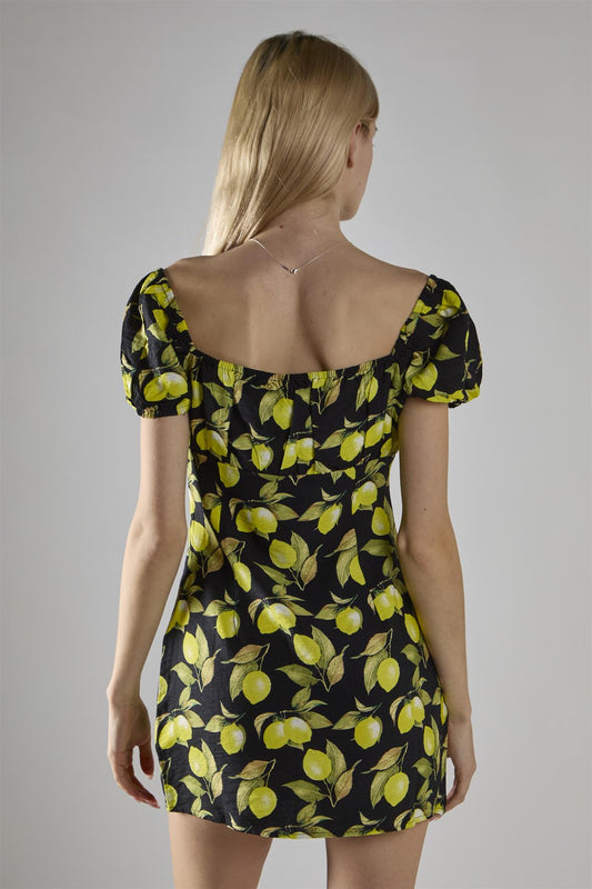 Black Colour Short Sleeve Dress