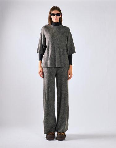 Charcoal Knitted Tee