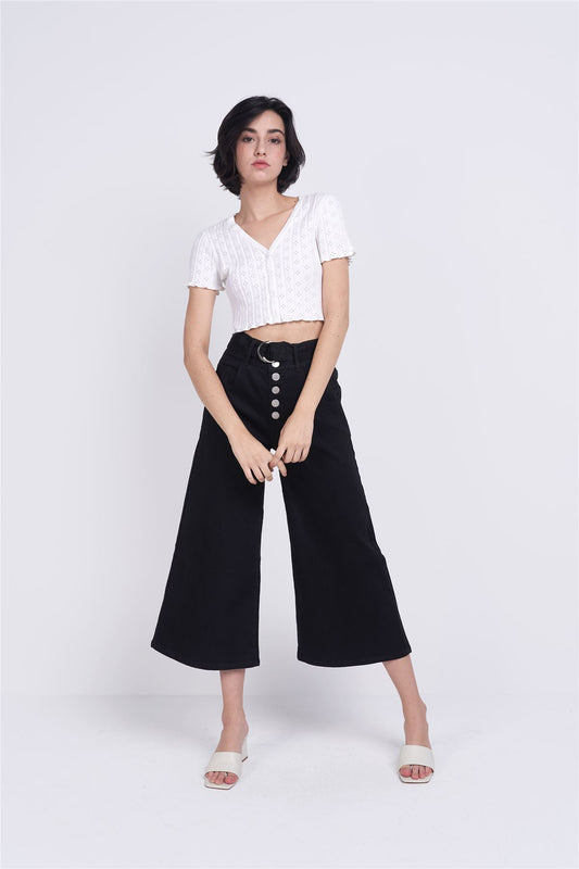 White Button-Up Short sleeve-top