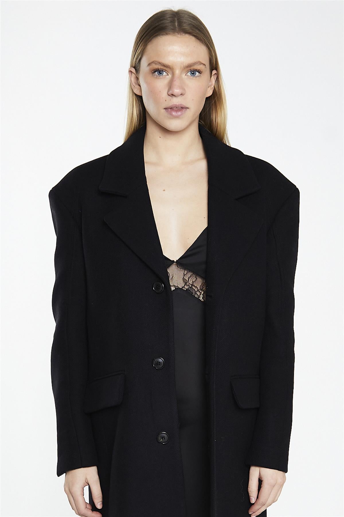 Classic Longline Coat - Black