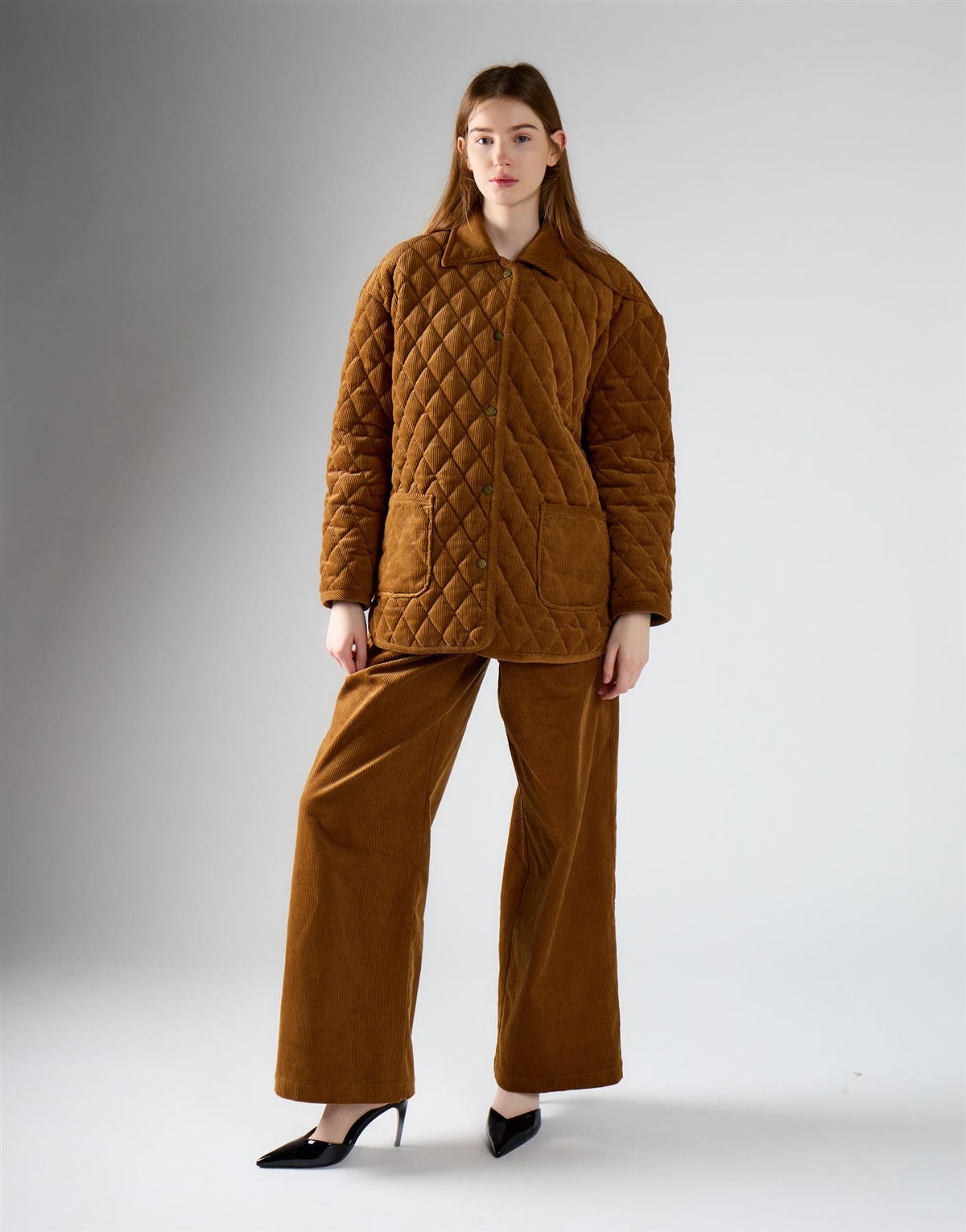 Tan Padded Shacket Jacket