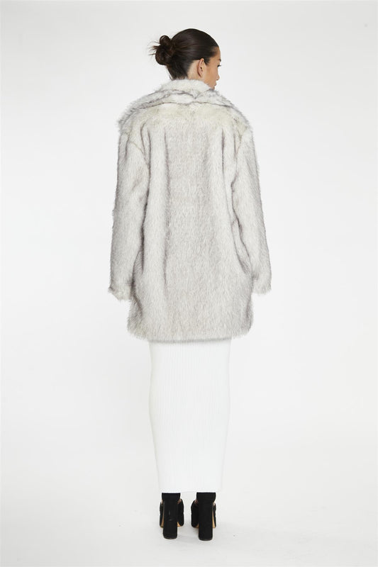 Faux Fur Jacket  - Natural